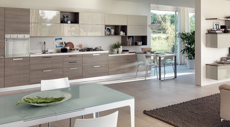 Encimera en la cocina cocina salon