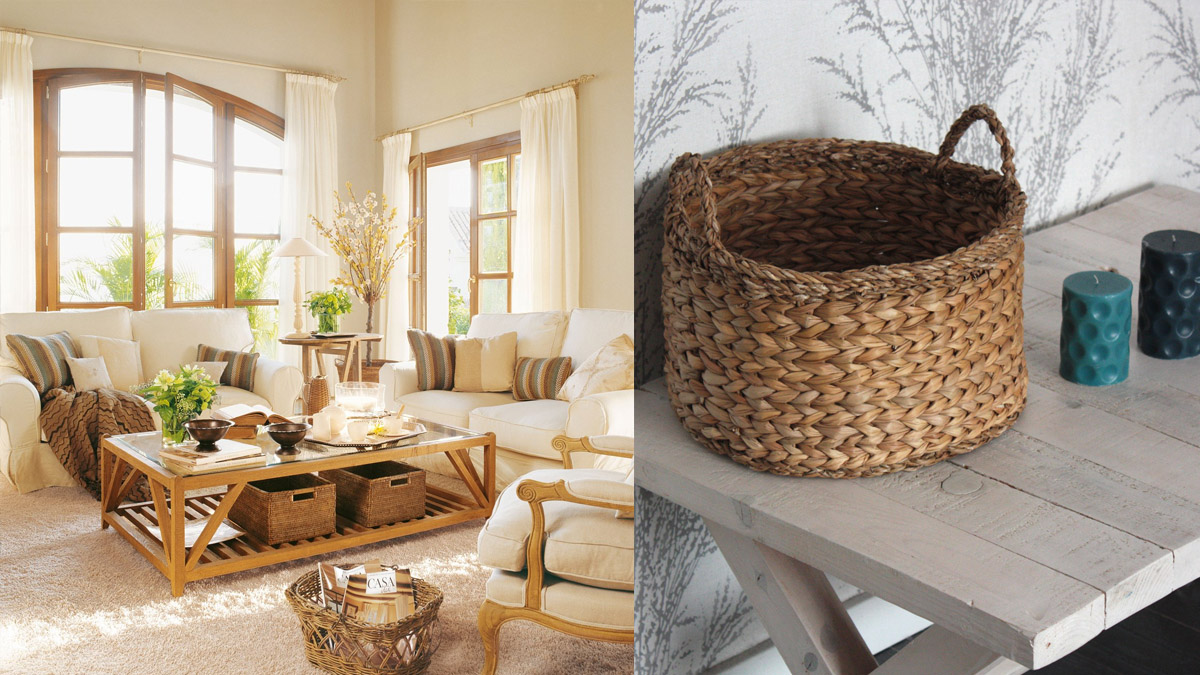 cestas de mimbre almacenaje