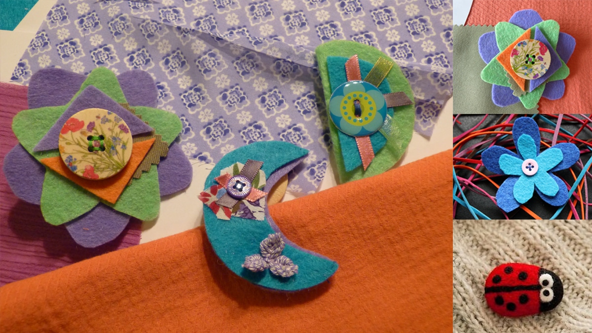 como hacer broches a mano originales y modernos