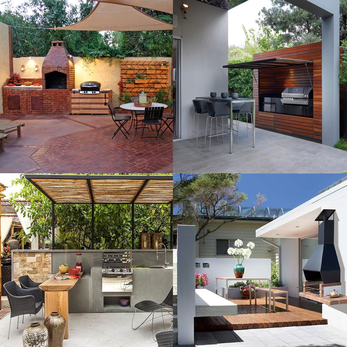 zona barbacoa de obra jardin