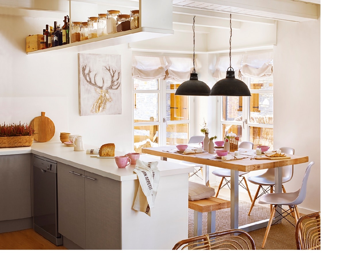 Como integrar una cocina en el salon