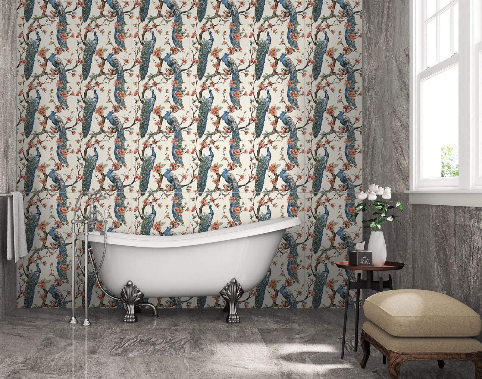 Cómo poner papel pintado para baños sobre azulejos