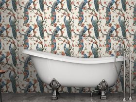 Cómo poner papel pintado para baños sobre azulejos