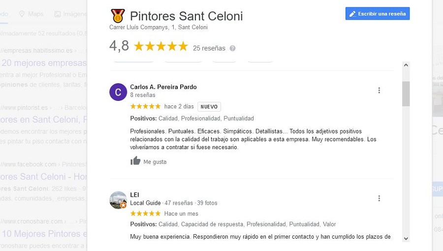 Opiniones pintores Sant Celoni