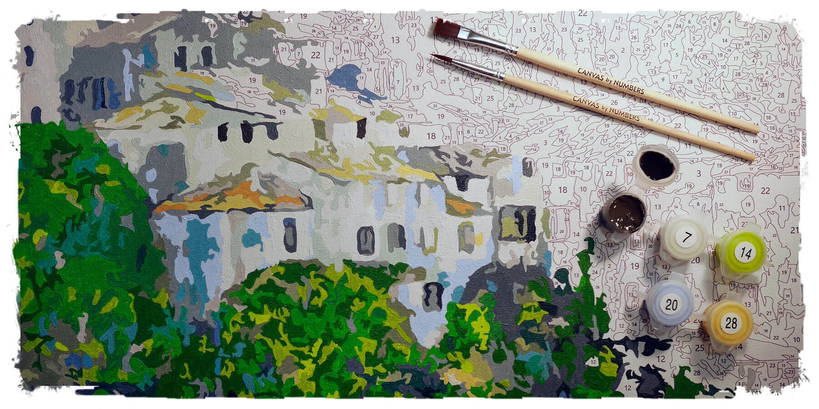 pintar con numeros canvas