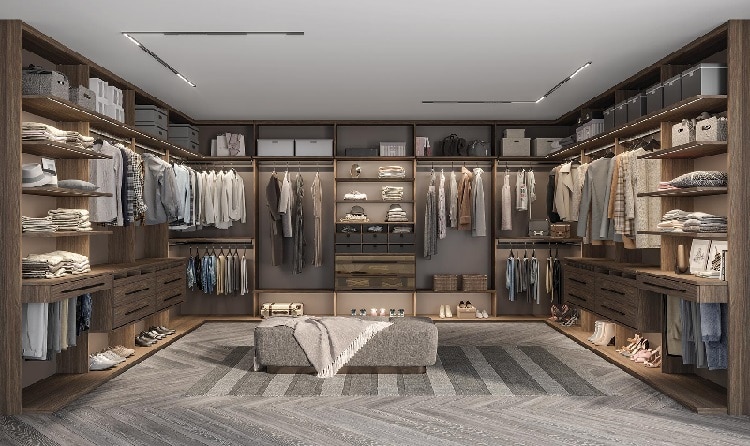 Vestidores en casas prefabricadas