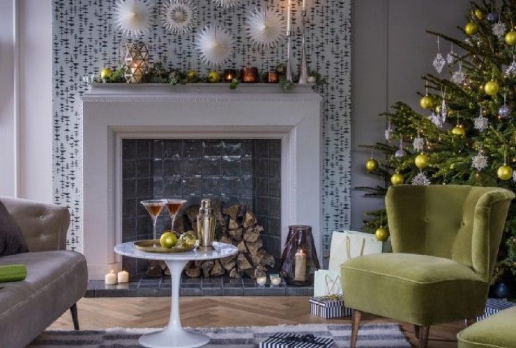decorar salon navidad