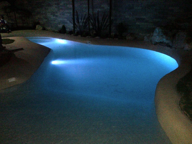 Piscina de arena con luz