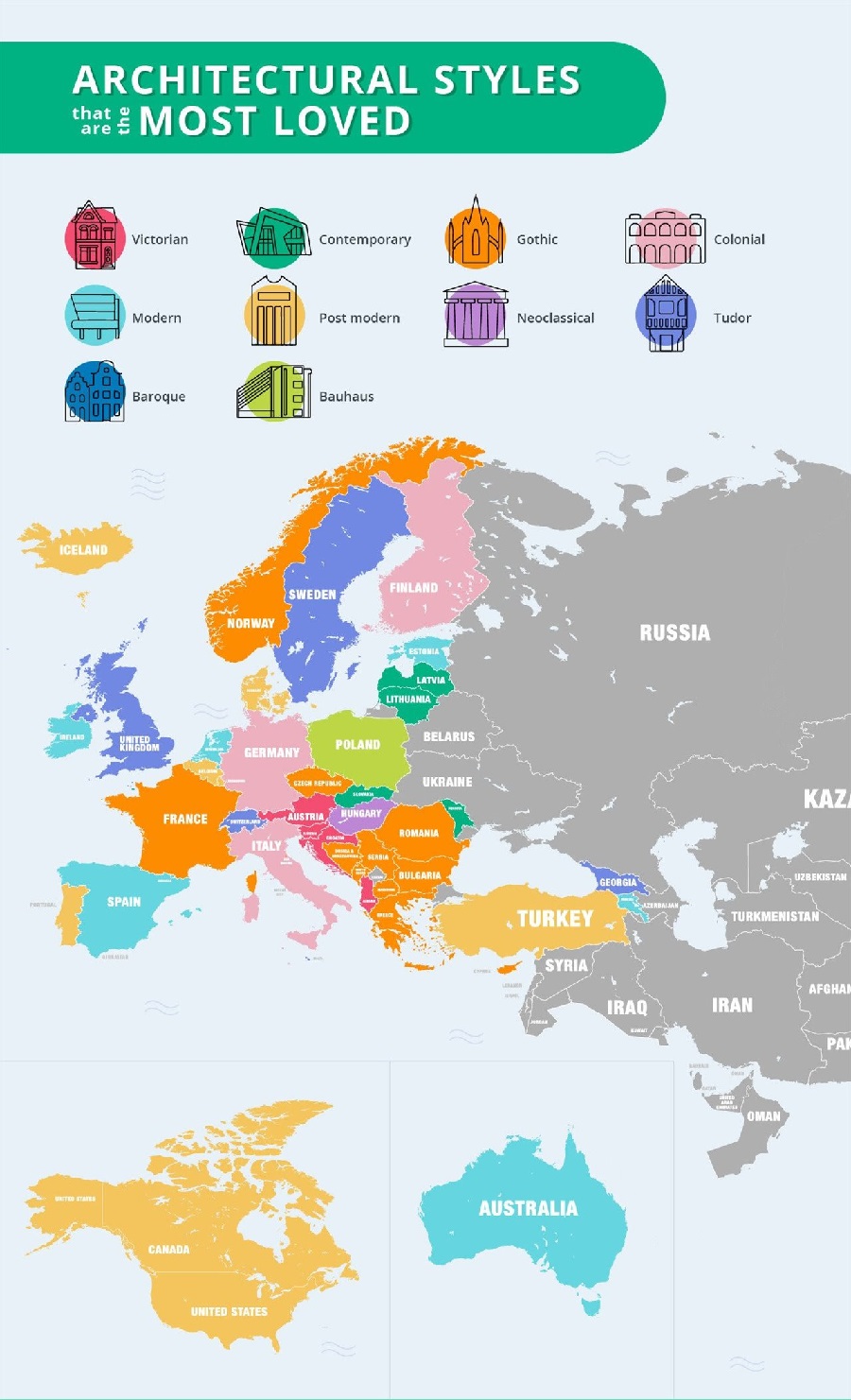 mapa estilos arquitectónicos mapa estilos arquitectonicos