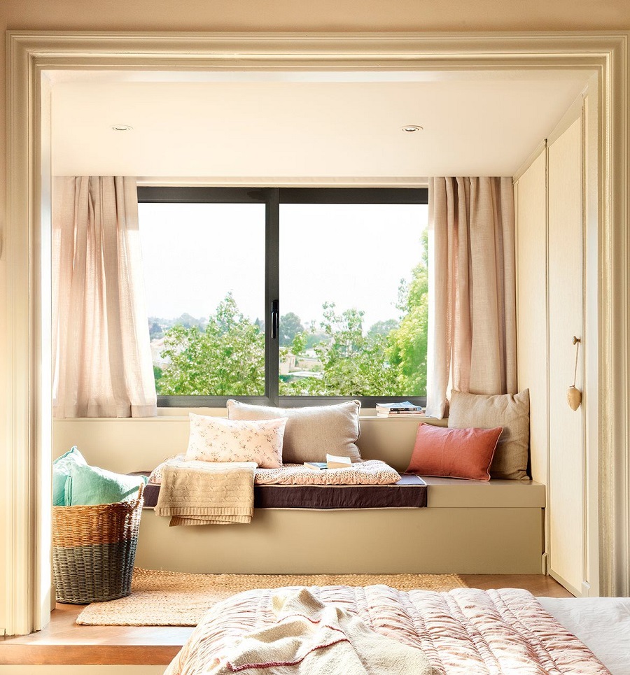 decoracion debajo de la ventana